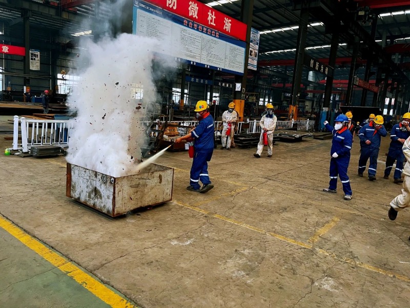 Η Eihe Steel Structure πραγματοποίησε την άσκηση πυρκαγιάς του «Open Life Channel».