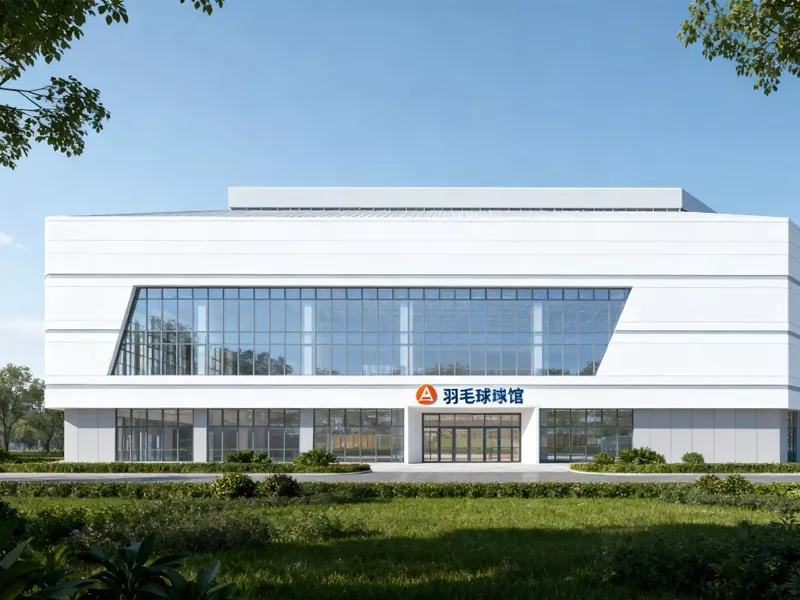 Αίθουσα μπάντμιντον με μεταλλικές κατασκευές